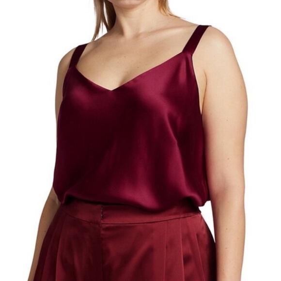 Lafayette 148 White Silk Bias Cut Eva Tank Top Shell Sleeveless Blouse Size 1X - Picture 4 of 10